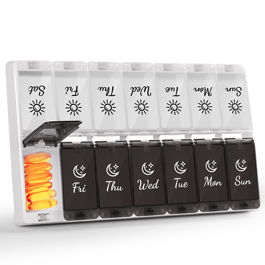LARGE PILL ORGANIZER 7 DAY WEEKLY MEDICINE CASE DAY AND NIGHT