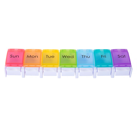 MW-023 - Weekly 7 Compartment Press Open Pill Box